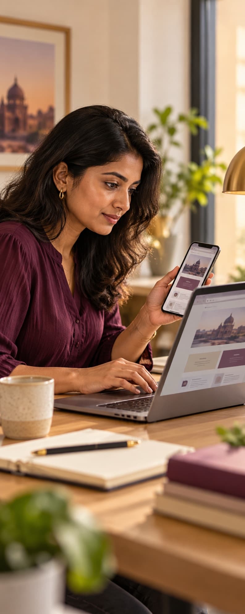 Person working with a digital service